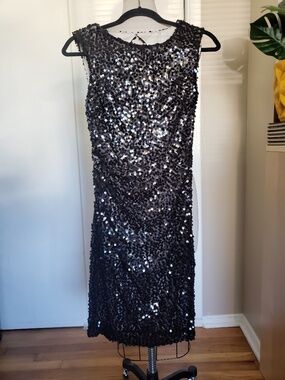 David Meister Paillette Sequin Dress Size 4